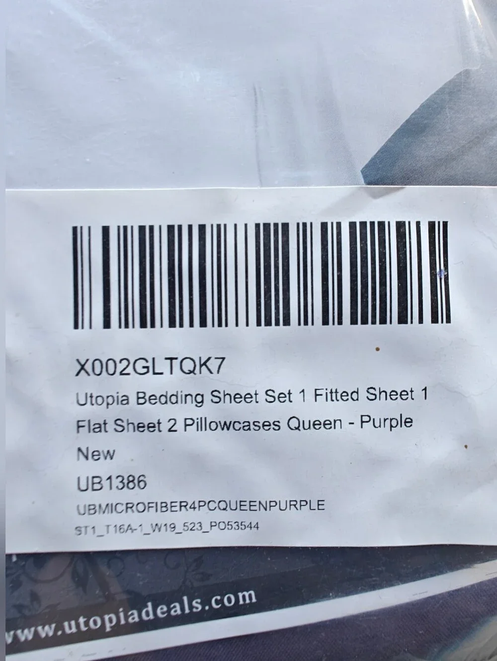 Utopia piece bedding